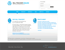 Tablet Screenshot of billtrackeronline.com